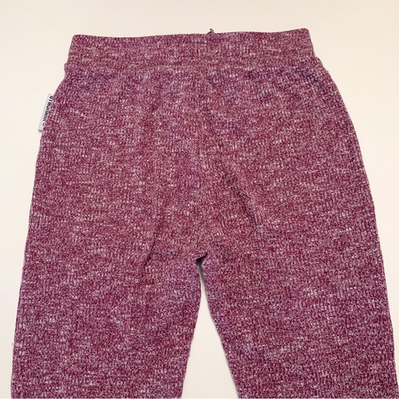 Gymshark Slounge High Waisted Knit Joggers in Deep Plum Marl Size Small - Picture 5 of 10